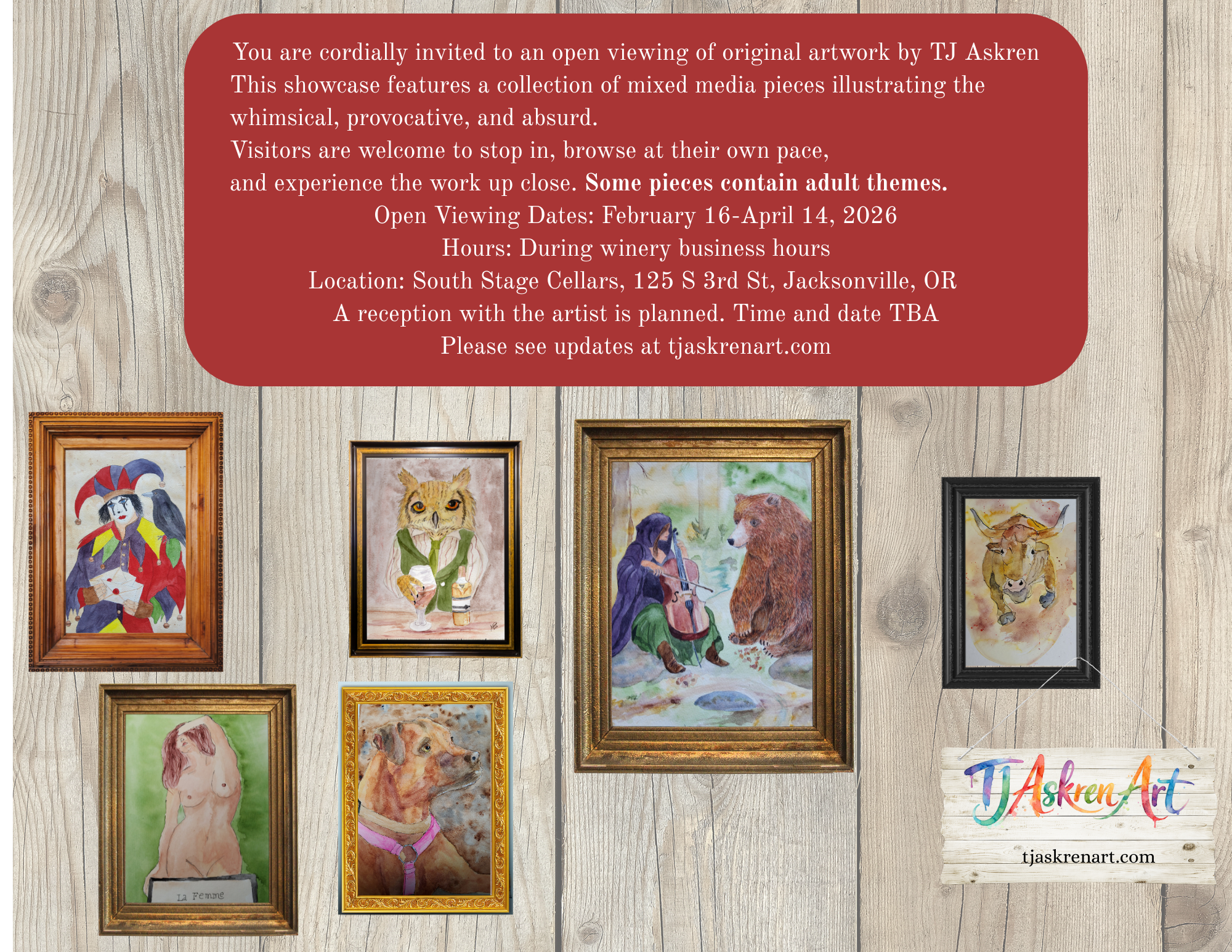 Art Showcase at South Stage Cellars